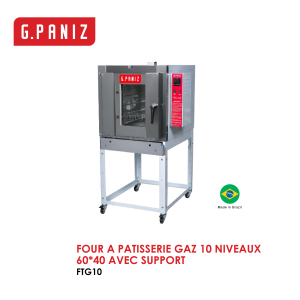 FOUR A PATISSERIE GAZ 10 NIVEAUX 60x40 AVEC SUPPORT FTG10 300x300