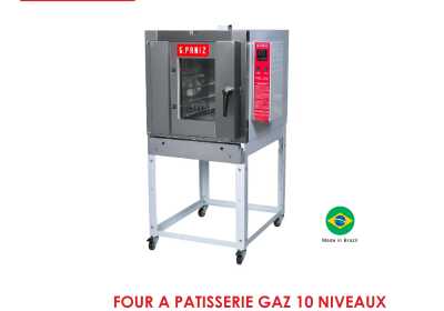 FOUR A PATISSERIE GAZ 10 NIVEAUX 60x40 AVEC SUPPORT FTG10