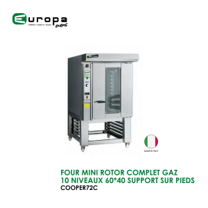 FOUR MINI ROTOR COMPLET GAZ 10 NIVEAUX 60x40 SUPPORT SUR PIEDS COOPER72C 300x300