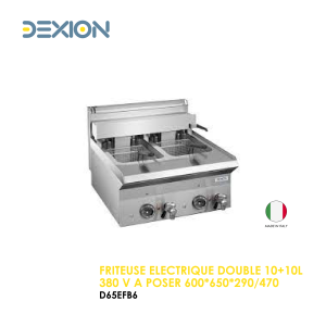 FRITEUSE ELECTRIQUE DOUBLE 1010L 380 V A POSER 600X650X290 470 D65EFB6 300x300