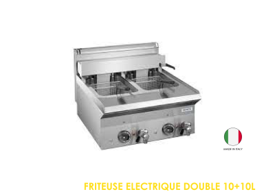 FRITEUSE ELECTRIQUE DOUBLE 1010L 380 V A POSER 600X650X290 470 D65EFB6