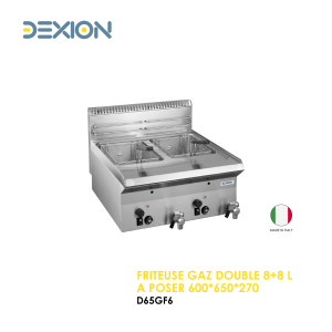 FRITEUSE GAZ DOUBLE 88 L A POSER 600X650X270 D65GF6 300x300