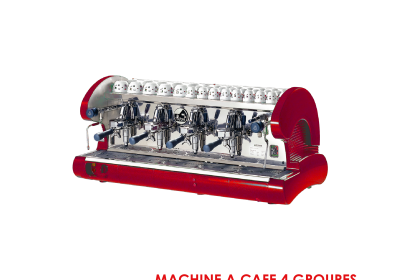 MACHINE A CAFE 4 GROUPES SEMI AUTO ROUGE BAR4S