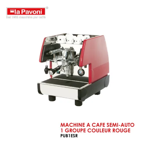MACHINE A CAFE SEMI-AUTO 1 GROUPE COULEUR ROUGE PUB1ESR