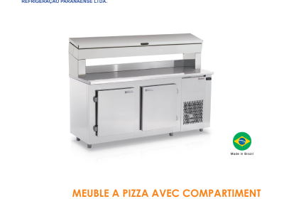 MEUBLE A PIZZA AVEC COMPARTIMENT BAC REFRIGEREE 1M90 GBPZ 190