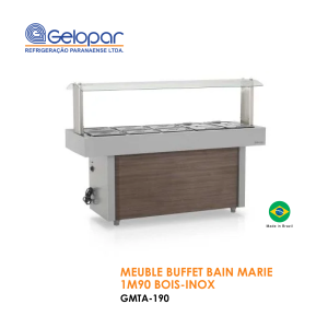 MEUBLE BUFFET BAIN MARIE 1M90 BOIS INOX GMTA 190 300x300