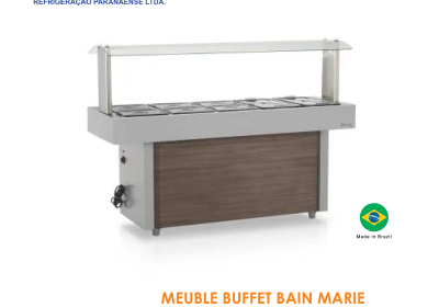 MEUBLE BUFFET BAIN MARIE 1M90 BOIS INOX GMTA 190