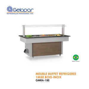 MEUBLE BUFFET REFRIGEREE 1M50 BOIS INOX GMRA 150 300x300