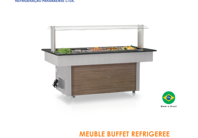 MEUBLE BUFFET REFRIGEREE 1M50 BOIS INOX GMRA 150