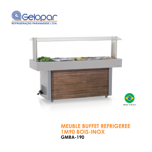 MEUBLE BUFFET REFRIGEREE 1M90 BOIS INOX GMRA 190 300x300