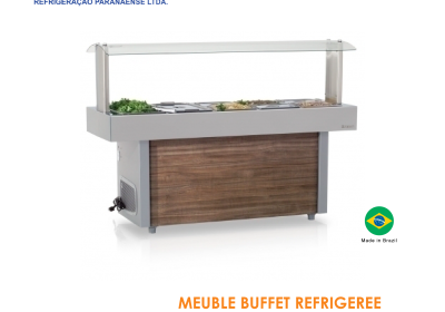 MEUBLE BUFFET REFRIGEREE 1M90 BOIS INOX GMRA 190