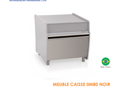 MEUBLE CAISSE 0M80 NOIR MDPA 080PR