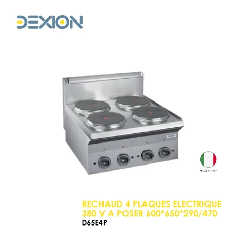 Réchaud 4 feux gaz grilles en fonte à poser 600*650*290/470