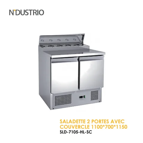 Saladette 2 portes avec couvercle