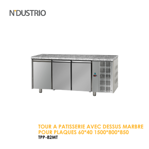 TOUR A PATISSERIE AVEC DESSUS MARBRE POUR PLAQUES 60x40 1500x800x850 TPP 82MT 300x300