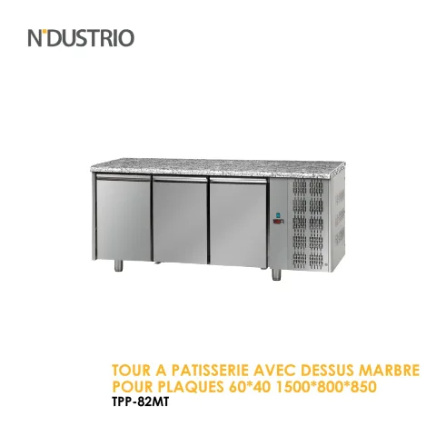 Tour à pâtisserie avec dessus marbre pour plaques 60*40