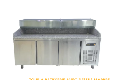 TOUR A PATISSERIE AVEC DESSUS MARBRE POUR PLAQUES 60x40 2000x800x850 TPP 83MT