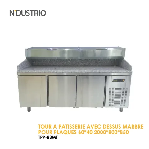 Tour à pâtisserie avec dessus marbre pour plaques 60*40