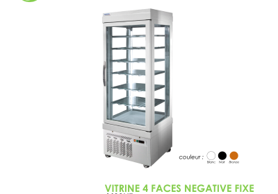 VITRINE 4 FACES NEGATIVE FIXE BLANC 4400NT
