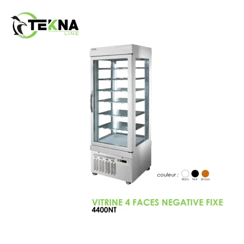 VITRINE 4 FACES NEGATIVE FIXE BLANC 4400NT