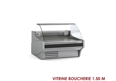 VITRINE BOUCHERIE 1.50 M ROUGE PROF 1.00M VE-10-15-C-TF