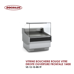 VITRINE BOUCHERIE ROUGE VITRE DROITE OUVERTURE FRONTALE 1M00 VE 12 10 RR TF 300x300