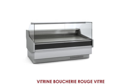 VITRINE BOUCHERIE ROUGE VITRE DROITE OUVERTURE FRONTALE 2M00 VE-12-20-RR-TF