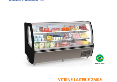 VITRINE LAITERIE 2M05 ECLAIRAGE LED NOIR GBSP 205 PR