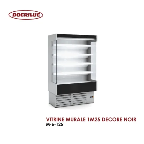 VITRINE MURALE 1M25 DECORE NOIR M-6-125