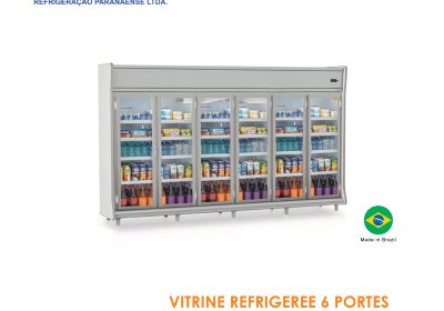 VITRINE REFRIGEREE 6 PORTES SUPERMARCHE 3M50 GEVP 6CZ
