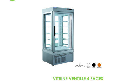 VITRINE VENTILLE 4 FACES NEGATIVE 90 BLANC 9400NFN-BL