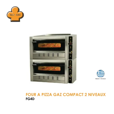Four à pizza gaz compact 2 niveaux FG4D