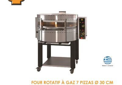 FOUR ROTATIF A GAZ 7 PIZZAS O 30 cm RP1