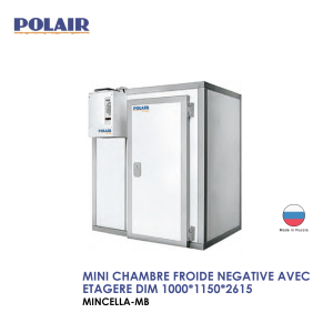 MINI CHAMBRE FROIDE NEGATIVE AVEC ETAGERE DIM 1000x1150x2615 MINCELLA MB 300x300