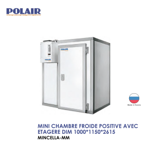 MINI CHAMBRE FROIDE POSITIVE AVEC ETAGERE DIM 1000x1150x2615 MINCELLA MM 300x300