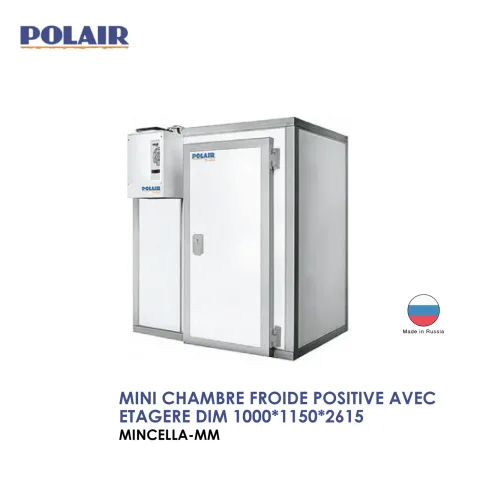 Mini chambre froide positive avec étagère dim 1000x1150x2615 mincella-mm