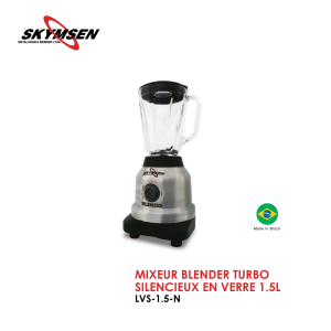 MIXEUR BLENDER TURBO SILENCIEUX EN VERRE 1.5L LVS 1.5 N 300x300