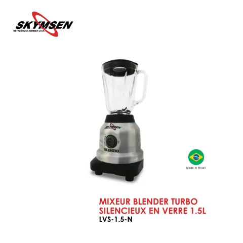 Mixeur blender turbo silencieux en verre 1.5 L LVS-1.5-N