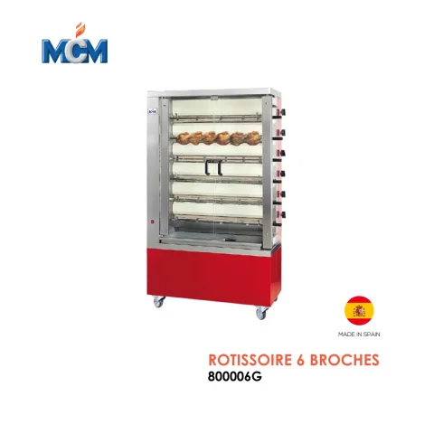 Rôtissoire verticale électrique 6 broches 800006GA
