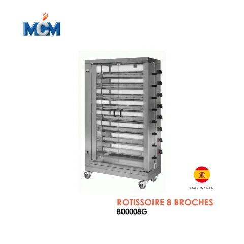 Rôtissoire verticale gaz 8 broches 800008G